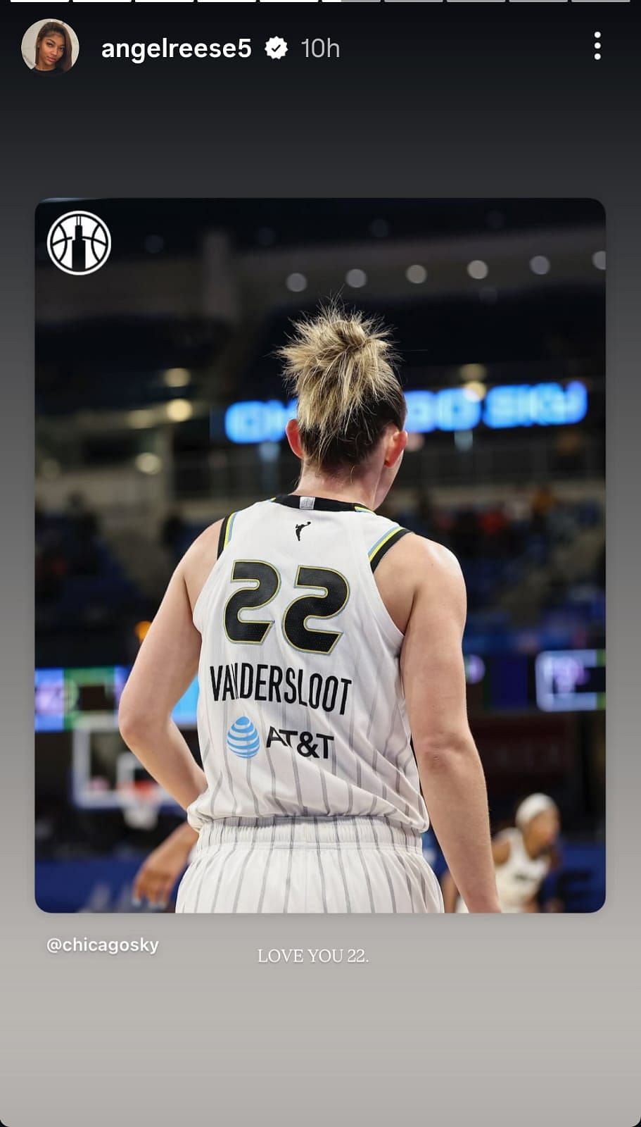 Angel Reese’s message to Courtney Vandersloot